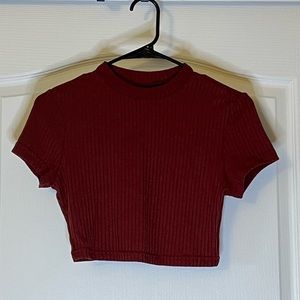 SHEIN Pack of 3 Solid Rib-knit Cropped Tees